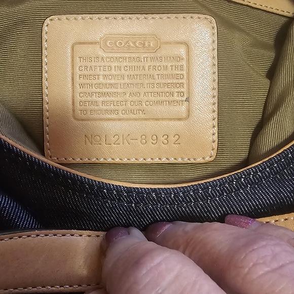 Coach Denim and Leather Vintage Bag Excellent Condition - Picture 3 of 9